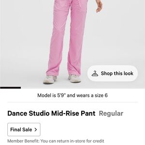 lululemon athletica Pink Dance Studio Mid-Rise Pant